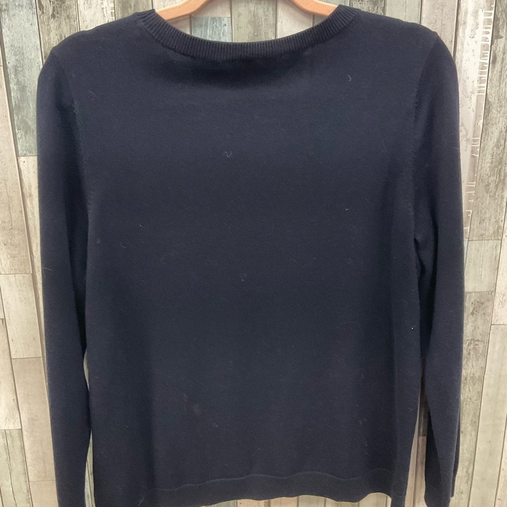 Talbots Petites Blue Polar Bear Sweater Sz Lp - Picture 2 of 4